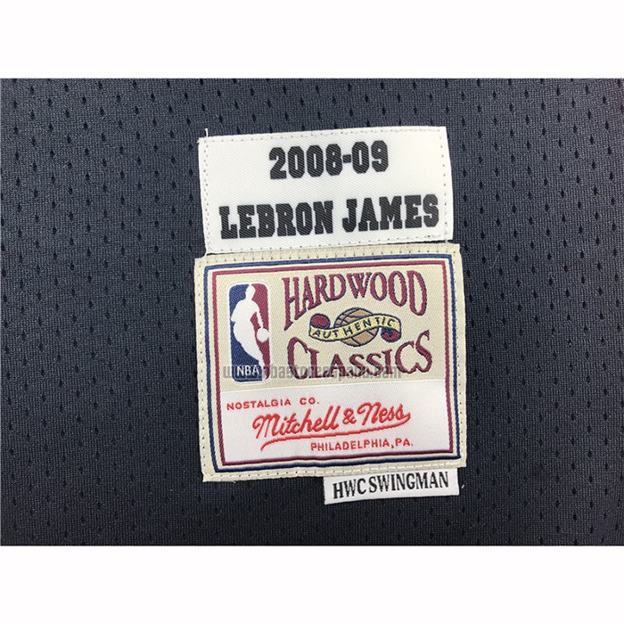 Camiseta Cleveland Cavaliers LeBron James NO 23 Mitchell & Ness 2008-09 Azul